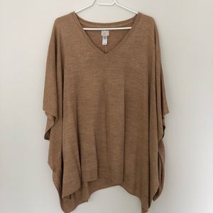 ‘Batwing’ poncho sweater